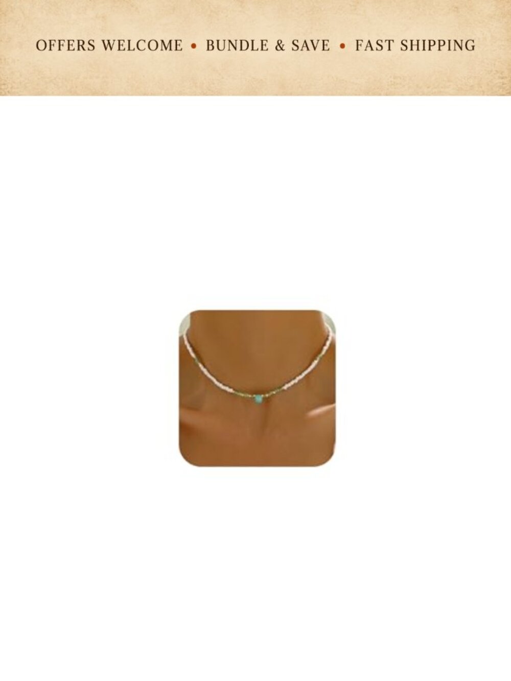 Boho Beaded Choker Necklace Women Dainty Statement Layering Jewelry